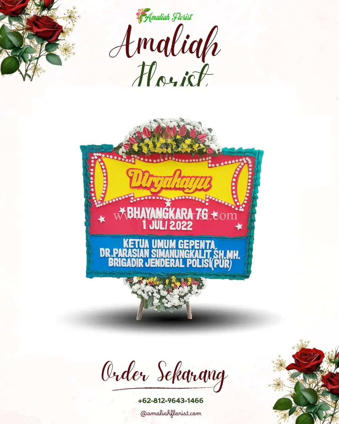 Papan Bunga HUT Ulang Tahun Tobelo Tengah